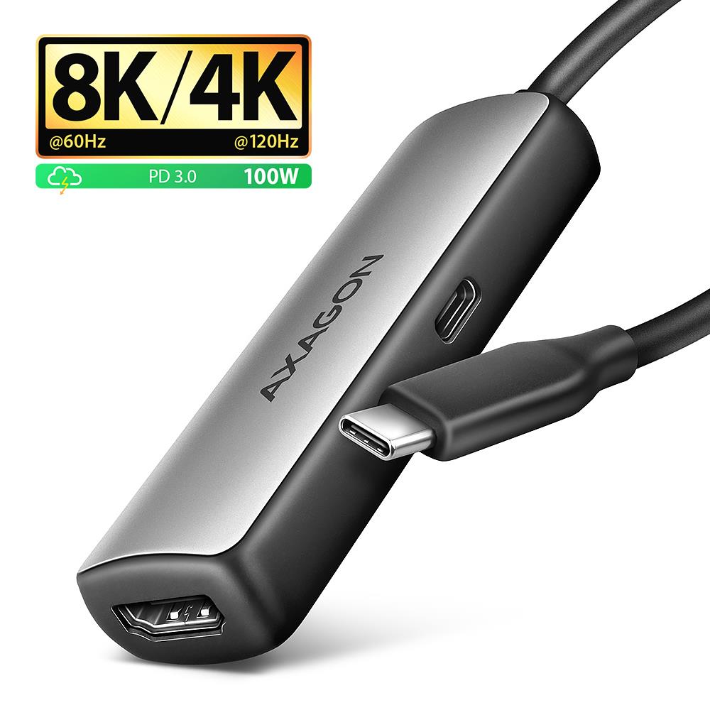 USB-C uz HDMI adapteris 0.16m RVC-HI8KPD Axagon
