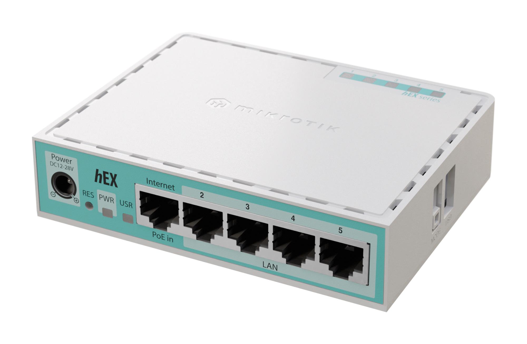 Tīkla maršrutētājs MIKROTIK Hex E50UG 5 porti 1000M