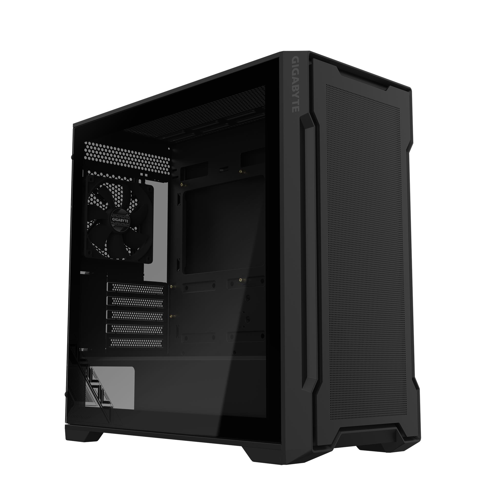 GIGABYTE GB-C102G MidiTower Case product features Transparent panel Not included MicroATX MiniITX Colour Black GB-C102G