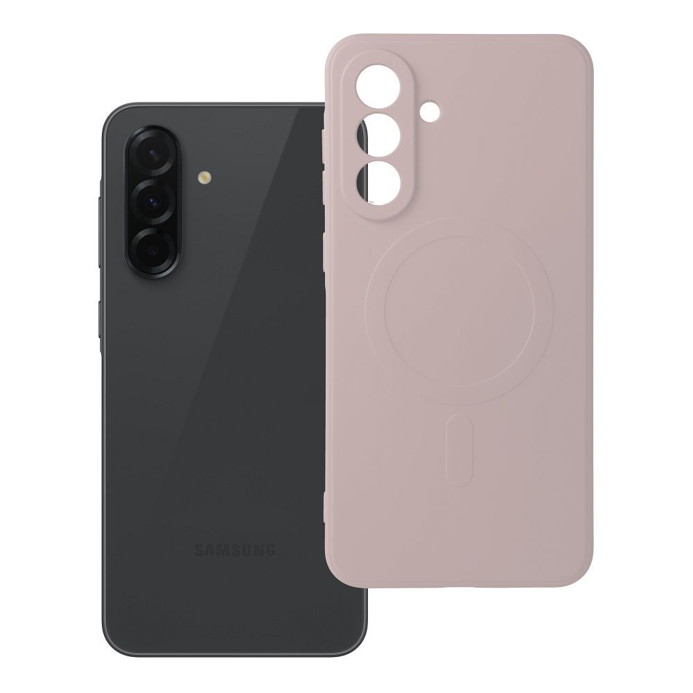 Viedtālruņa apvalks no silikona ar Magnētisko MagSafe SAMSUNG A36 rozā
