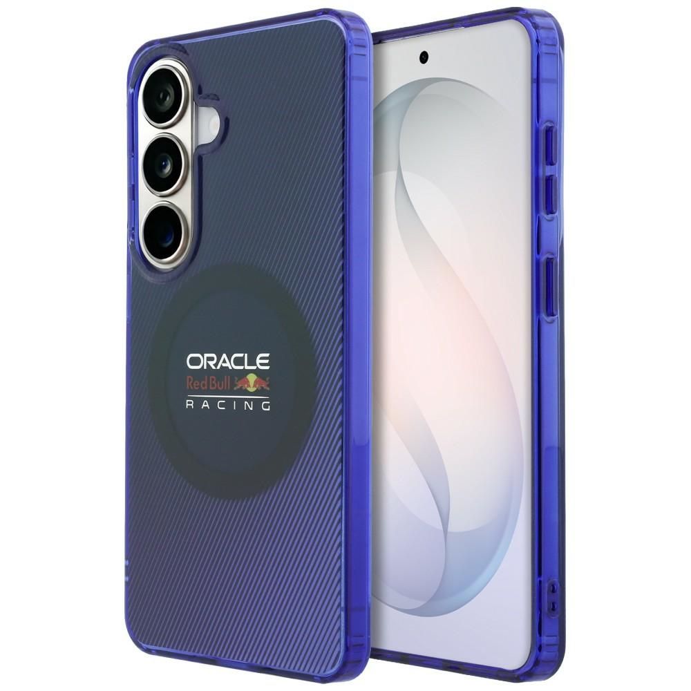 sarkans BULL maciņš SAMSUNG S26 RBHMS26S24HGDSV (Magnetic Double Layer PC Blended Lines) tumši zils