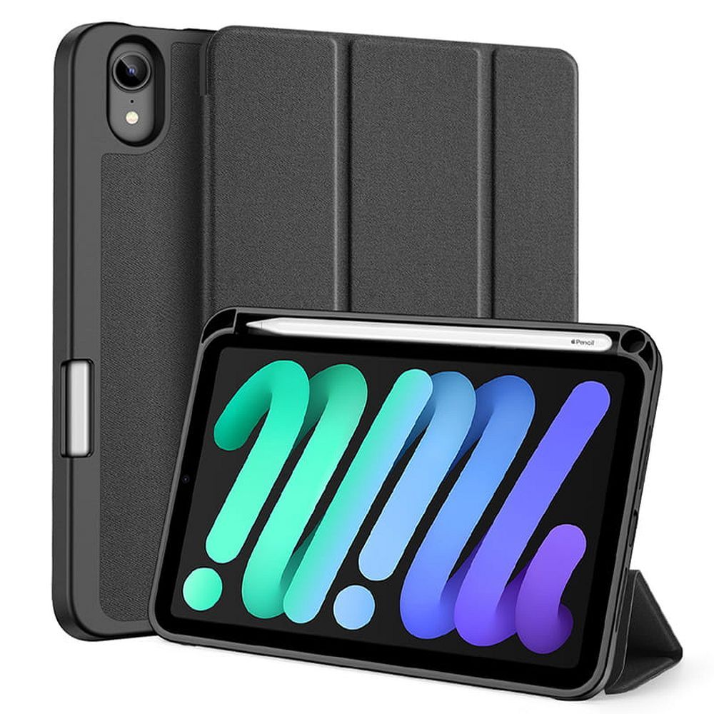 DUX DUCIS salokāms DOMO vāciņš ar zīmuļa turētāju iPad mini 7/6 melns