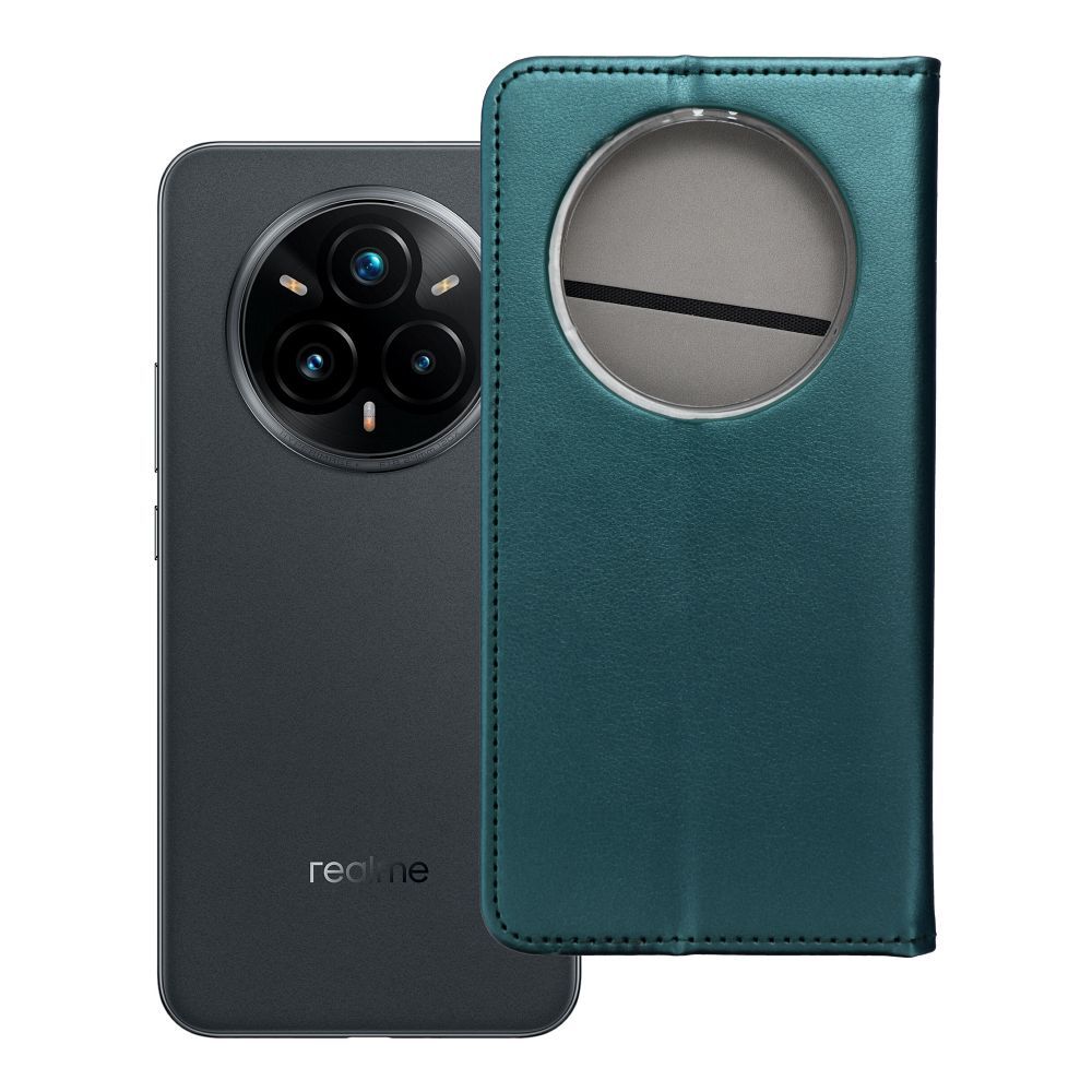 Viedtālruņa apvalks SMART MAGNETO REALME 14 PRO PLUS - tumši zaļais