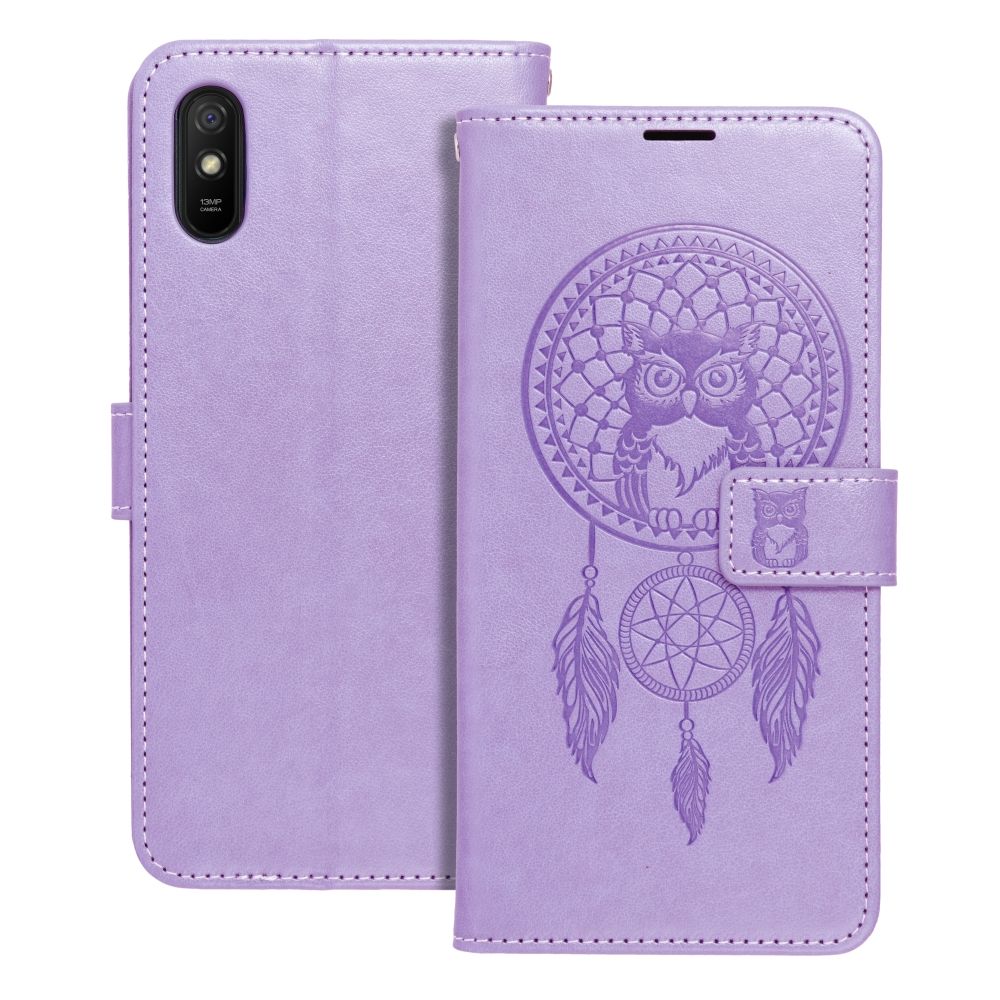 MEZZO grāmatas viedtālruņa apvalks XIAOMI Redmi 9AT / Redmi 9A sapņu ķērājs violeta