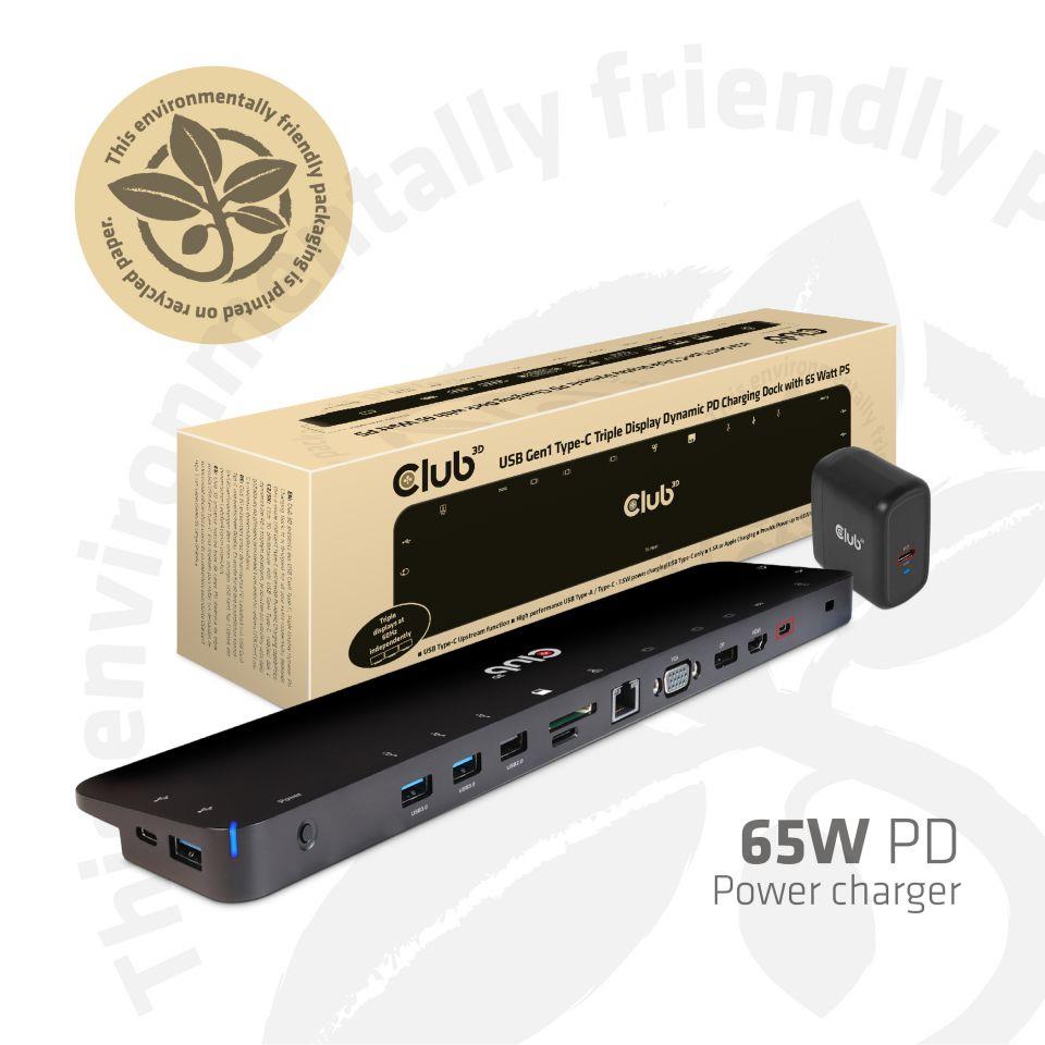 Club3D CSV-1564W65 dokstacija USB-C 65W