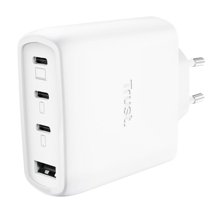 Mobile lādētājs Wall Maxo 65W/4-PORT GAN balts 26068 TRUST