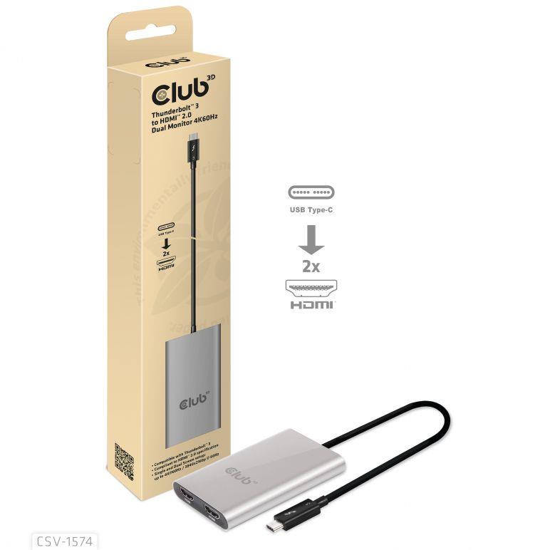 Adapteris Thunderbolt uz HDMI dubults CSV-1574 Club3D