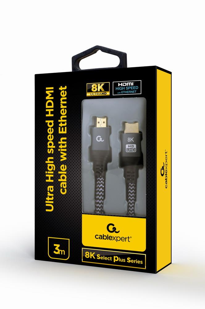 Kabelis HDMI-HDMI 8K 3M SELECT/PLUS CCB-HDMI8K-3M GEMBIRD