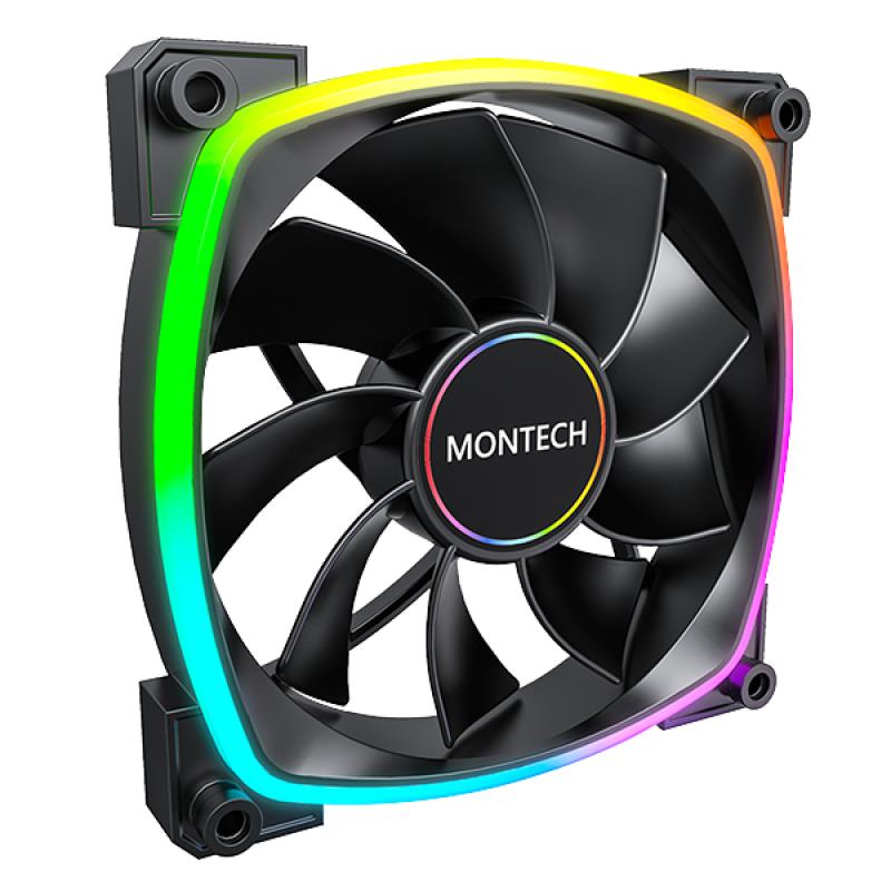 Montech korpusa ventilators 140mm RX140 PWM melns