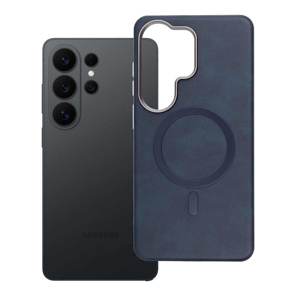 GENTLEMAN MAG COVER magnētiskais viedtālruņa apvalks, saderīgs ar MagSafe, paredzēts SAMSUNG S26 Ultra, tumši zils