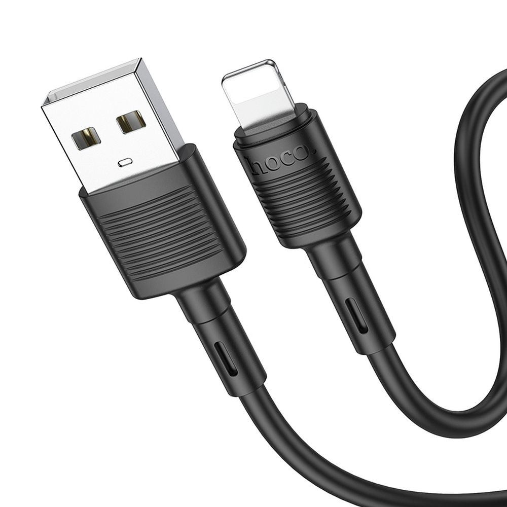 Kabelis USB A uz Lightning Hoco 2,4A 1 m X83 melns