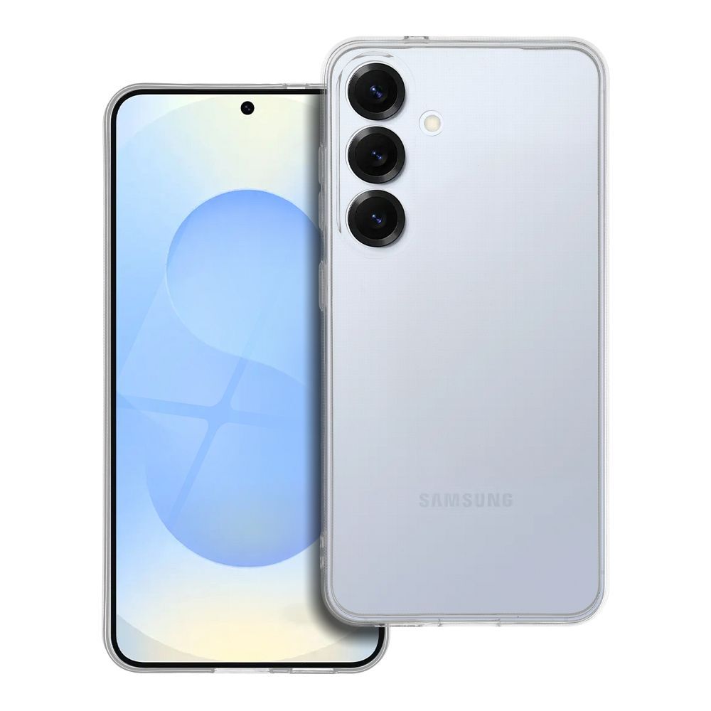 Caurspīdīgs viedtālruņa apvalks 2 mm kastē SAMSUNG S25 caurspīdīgs