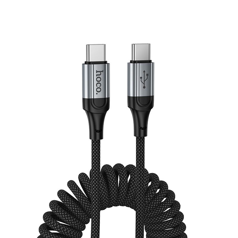 Kabelis USB C uz USB C Hoco PD 3A 1,5 m X121 melns