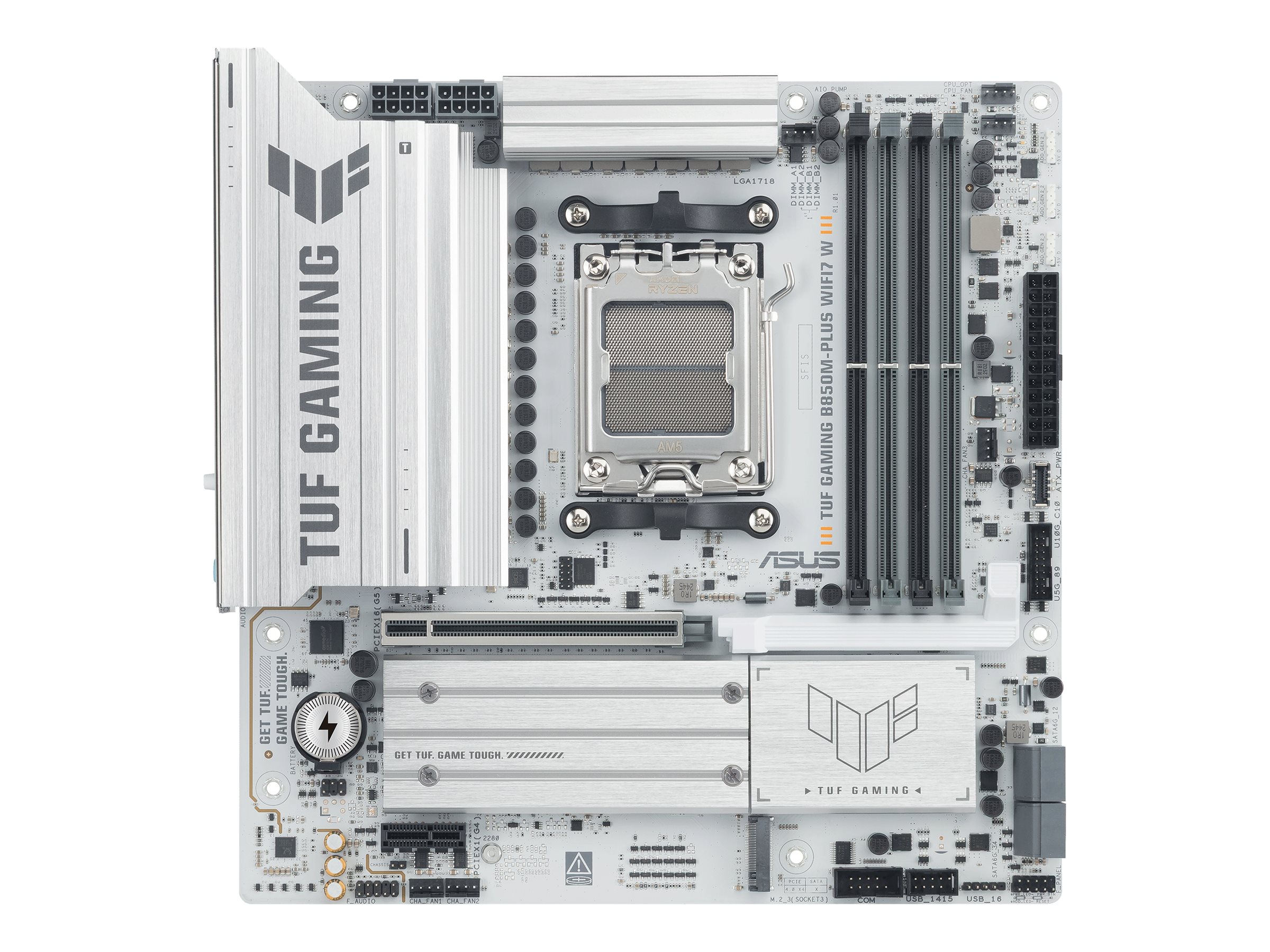 ASUS AMD TUF GAMING B850M-PLUS WIFI7 W mātes plate