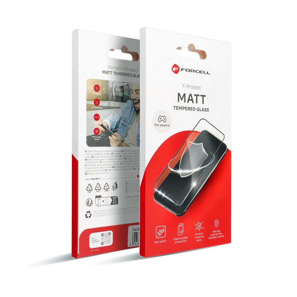 Защитное стекло iPhone 13 PRO / 14 Forcell Matt Glass черный