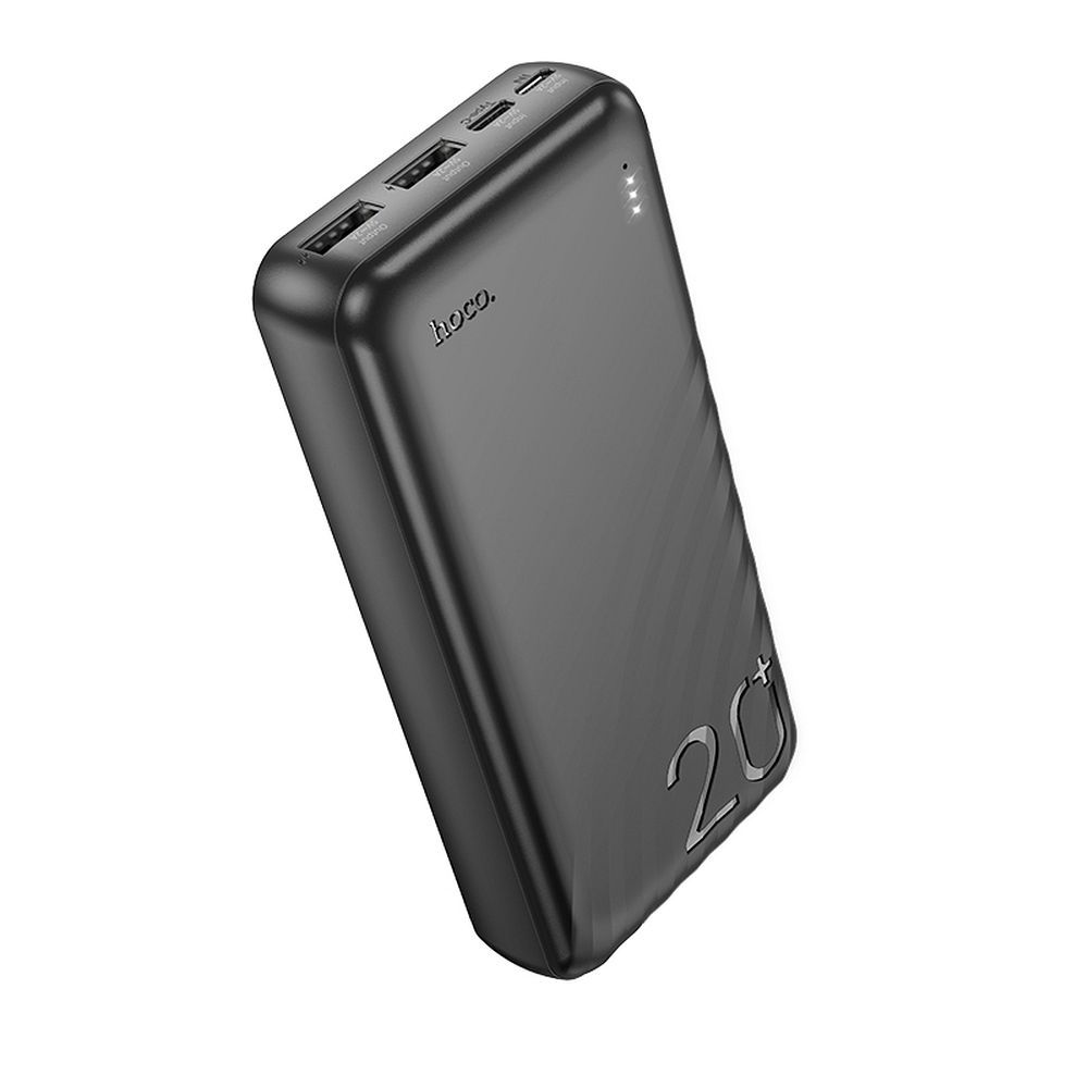 HOCO portatīvais lādētājs 20000 mAh 2A J123A melns