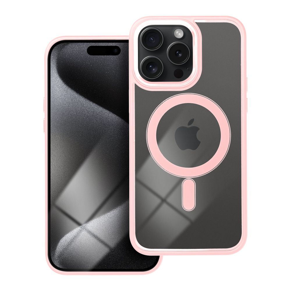 COLOR EDGE MAG COVER viedtālruņa apvalks saderīgs ar Magnētisko IPHONE 15 Pro Max rozā