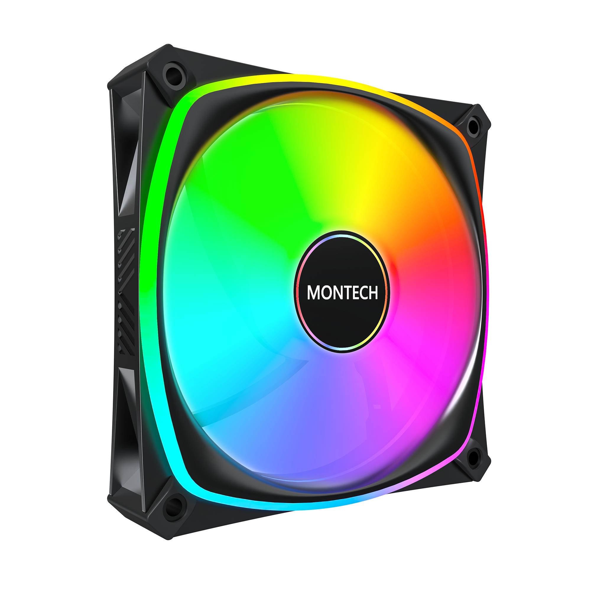 Korpusa ventilators 120mm RX120 Pro Melns Montech