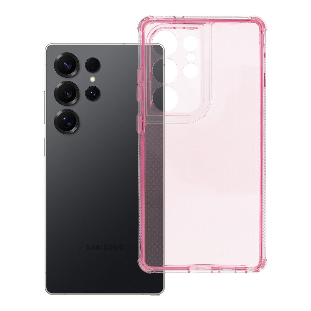 MATRIX CLEAR viedtālruņa apvalks SAMSUNG S25 Ultra pūderrozā