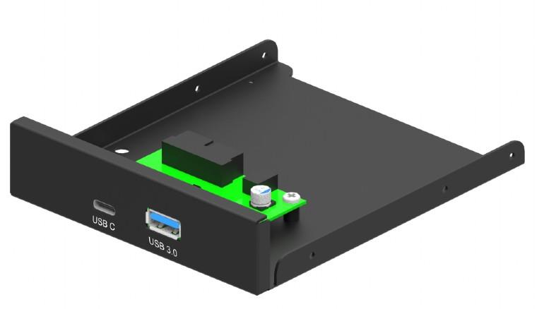 Korpusa priekšējais panelis 3,5" USB 2 portu GEMBIRD FDI3-U3C-01