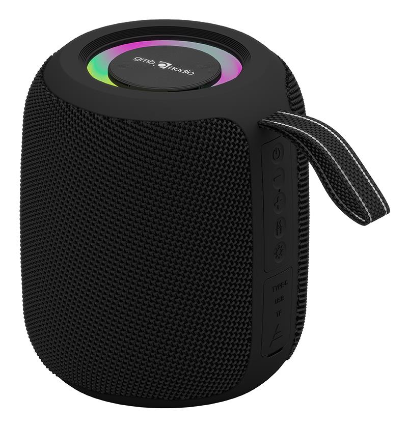 Portable Speaker|GEMBIRD|Melns|Portable/Bezvadu|Bluetooth|SPK-BT-LED-05-BK