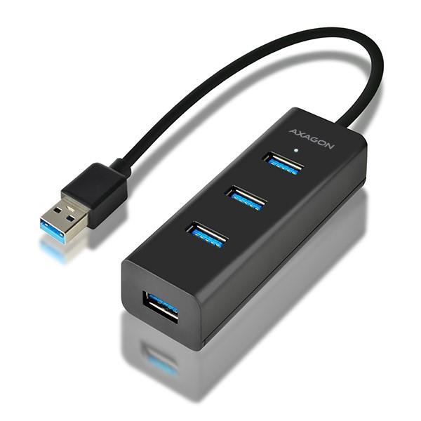 Axagon USB3.0 centrmezgls 4 porti ar uzlādi 0.3m HUE-S2B
