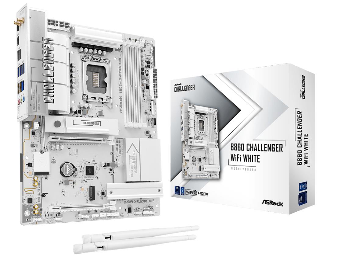 Pamatplate|ASROCK|Intel B860|LGA 1851 (Socket V1)|ATX|RAM DDR5-SDRAM|4xSlots|Wi-Fi Jā|Bluetooth Jā|1xNumber of M.2 (M) slots|B860CHALLENGERWIFIWH
