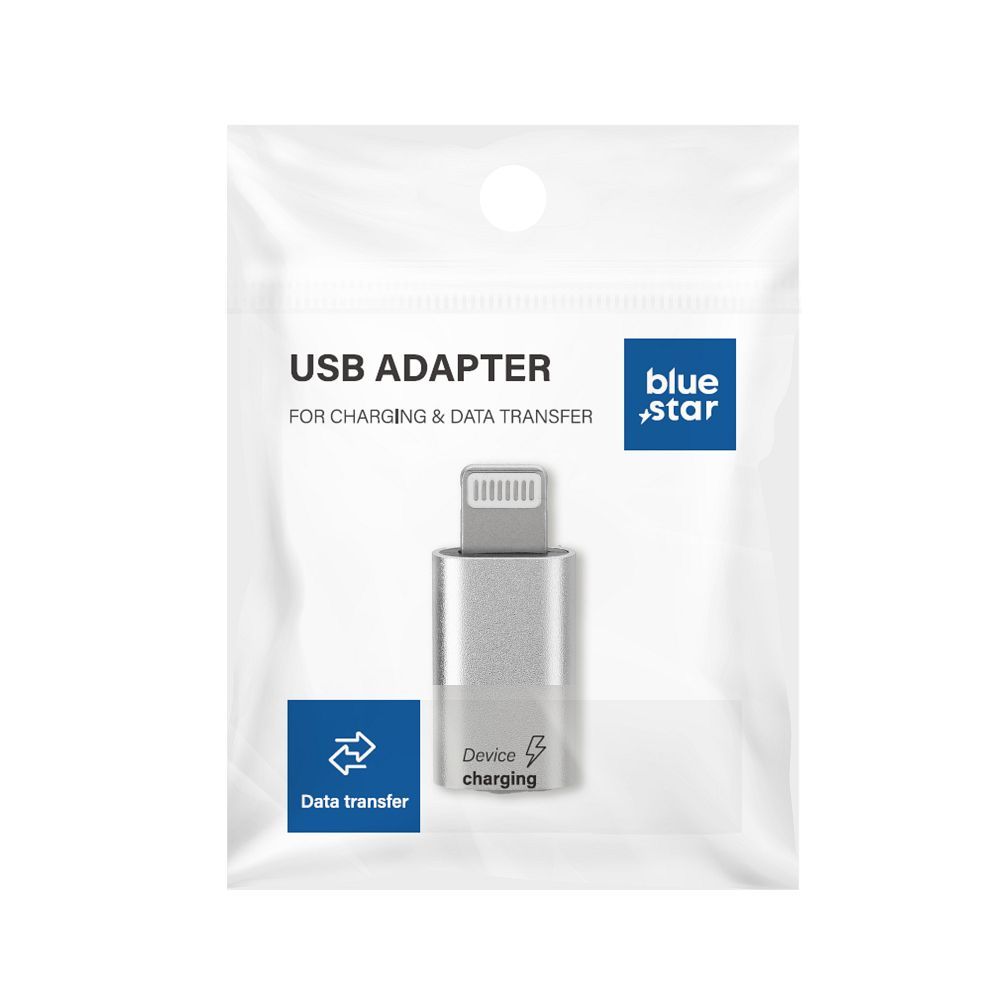 Adapteris Type C to Lightning Blue Star - balts