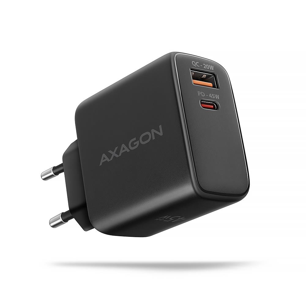 Sienas USB lādētājs 45W GaN 2 portu ACU-PQ45 Axagon