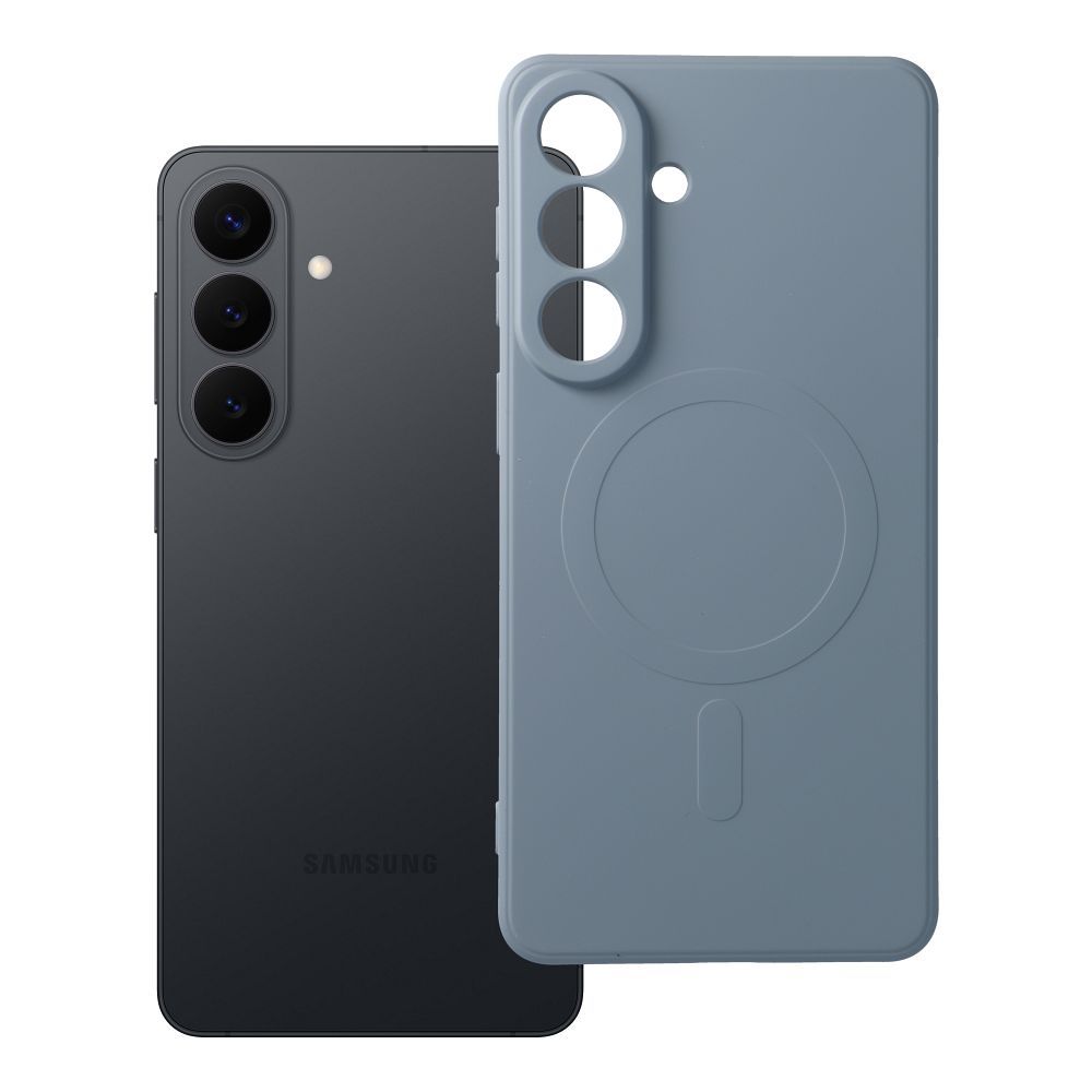 Magnētiskais silikona apvalks ar MagSafe, piemērots SAMSUNG S26 Edge - gaiši zilais apvalks