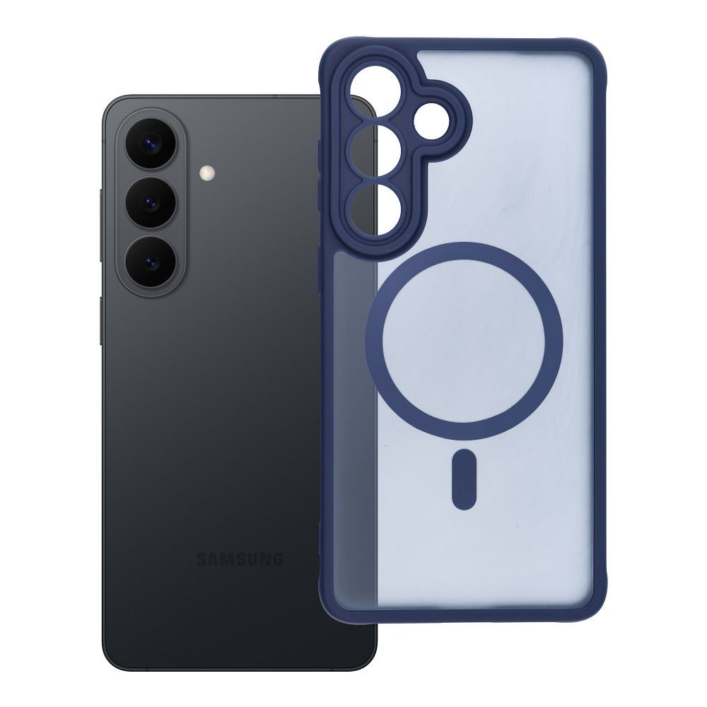 FULL MATTE MAG COVER magnētiskais viedtālruņa apvalks, saderīgs ar MagSafe, paredzēts SAMSUNG S26 Edge, zils