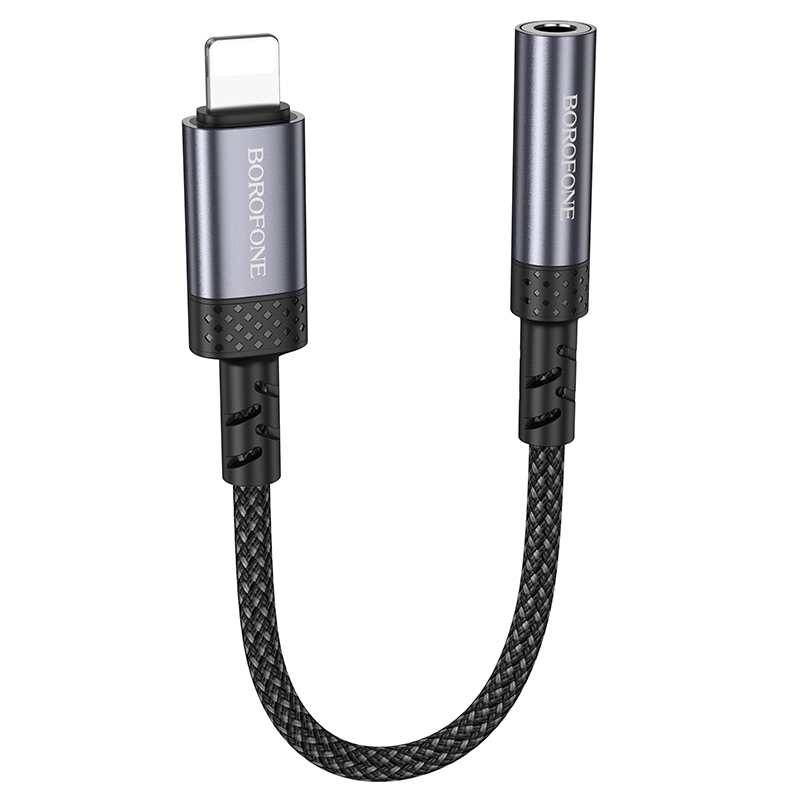Borofone adapteris BV24 Graceful - Lightning uz jack 3,5 mm - pelēks