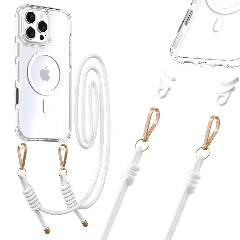 Tel Protect Strap Viedtālruņa apvalks iPhone 15 Pro balts