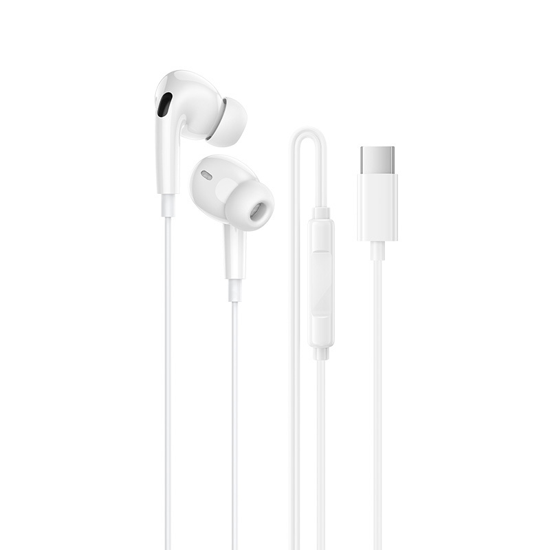 Borofone Austiņas BM100 Pro Fuente ar mikrofonu Type C (DAC) baltas