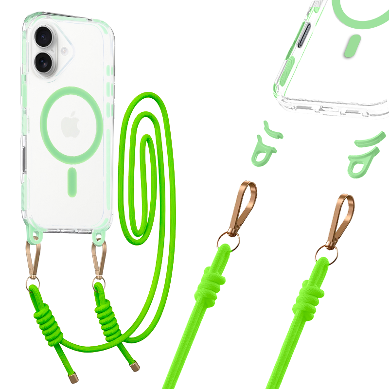 Tel Protect Strap Skaidrs viedtālruņa apvalks Iphone 17 zaļš