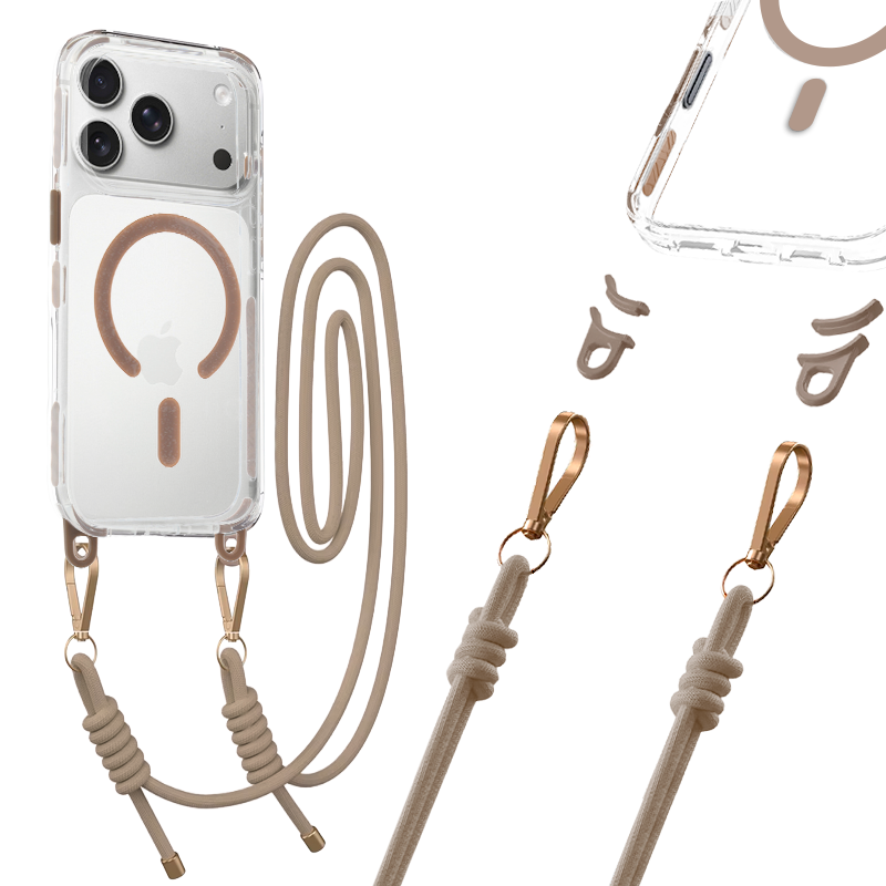 Tel Protect Strap Clear чехол для Iphone 17 Pro золотой