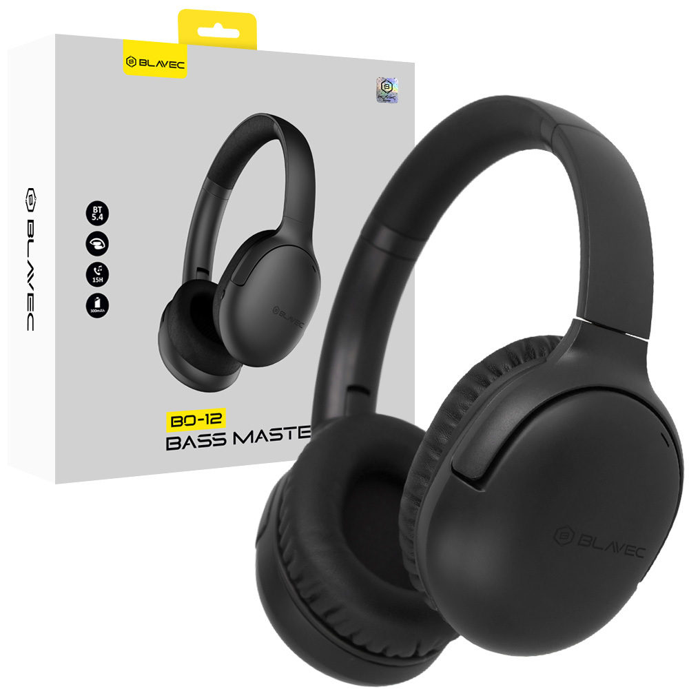 Blavec Virs ausīm Bluetooth Austiņas BO-12 Bass Master ANC (BO12-B) melnas