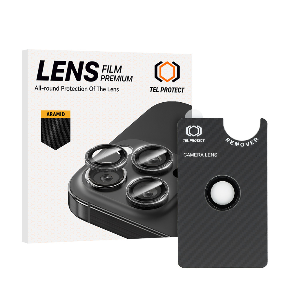 Закалённое стекло Tel Protect 3D Lens Aramid Series на камеру для Iphone 17 Air (1 шт. на объектив)