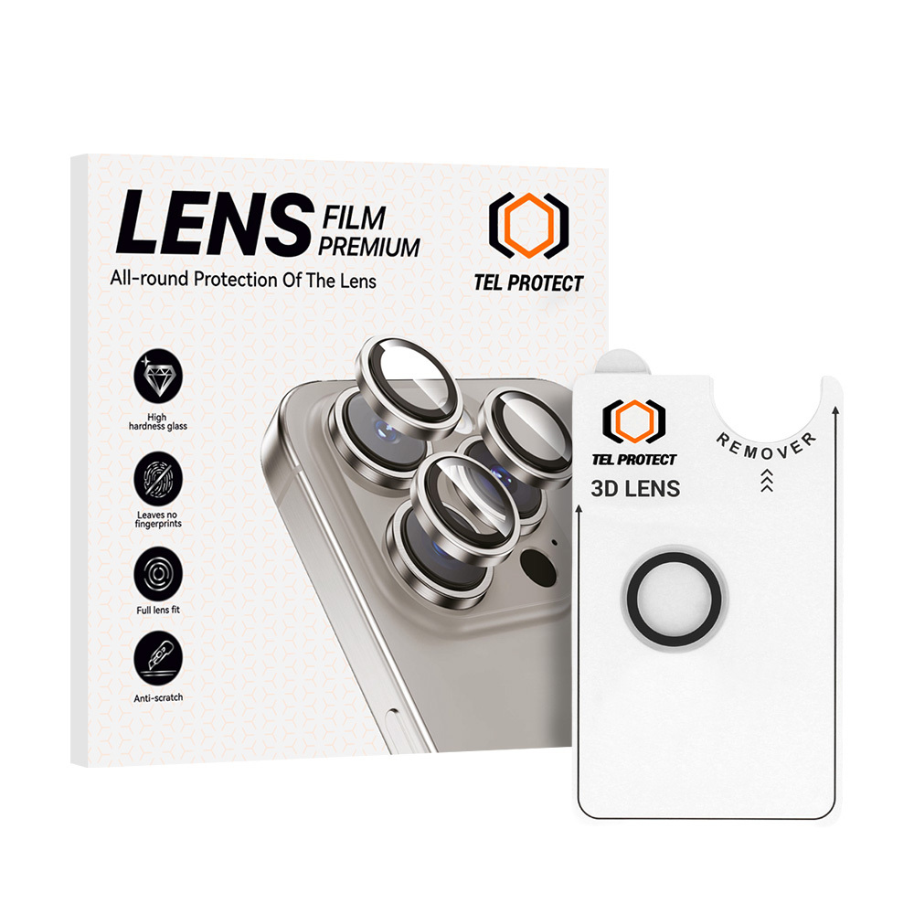 Закалённое стекло Tel Protect 3D Lens на камеру для Iphone 17 Air прозрачное (линза 1 шт.)