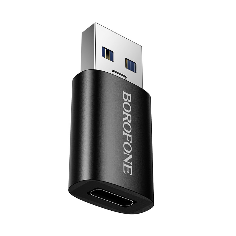 Borofone adapteris BV26B - USB uz Type C - melns