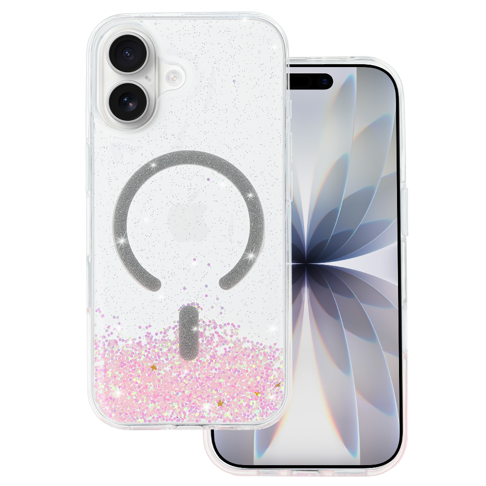 Tel Protect Moonlite magnētiskais viedtālruņa apvalks Iphone 17 rozā caurspīdīgs