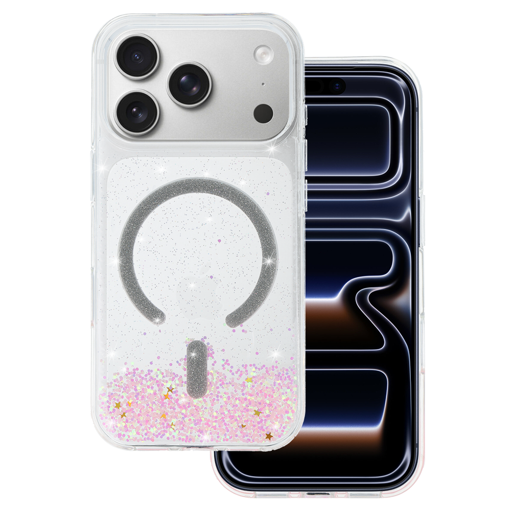 Tel Protect Moonlite magnētiskais viedtālruņa apvalks Iphone 17 Pro rozā caurspīdīgs