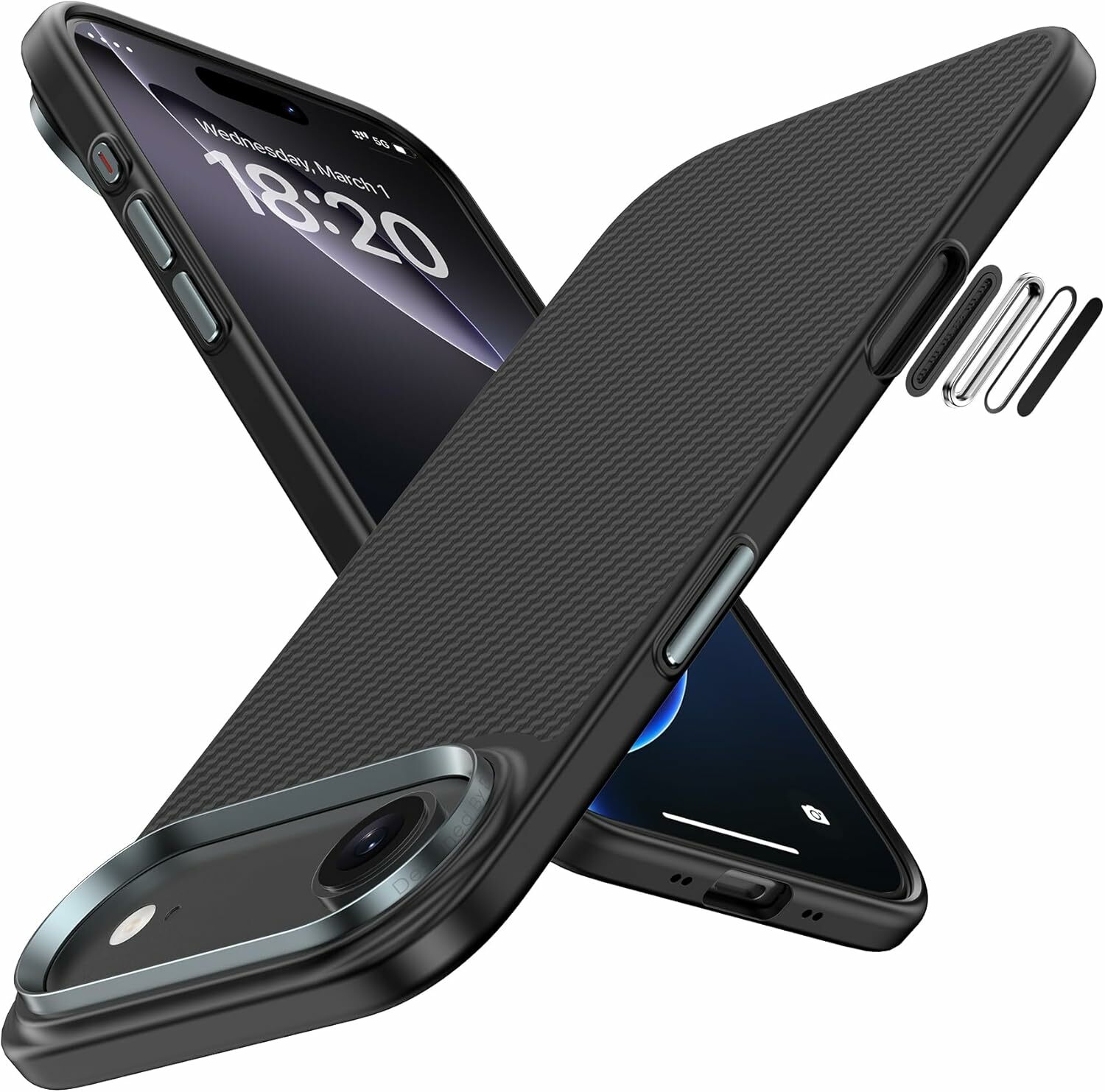 Benks Magnetic Armor Pro Kevlar Case Metal Frame 600D (A068) for Iphone 17 Air black (Camera Control Button)