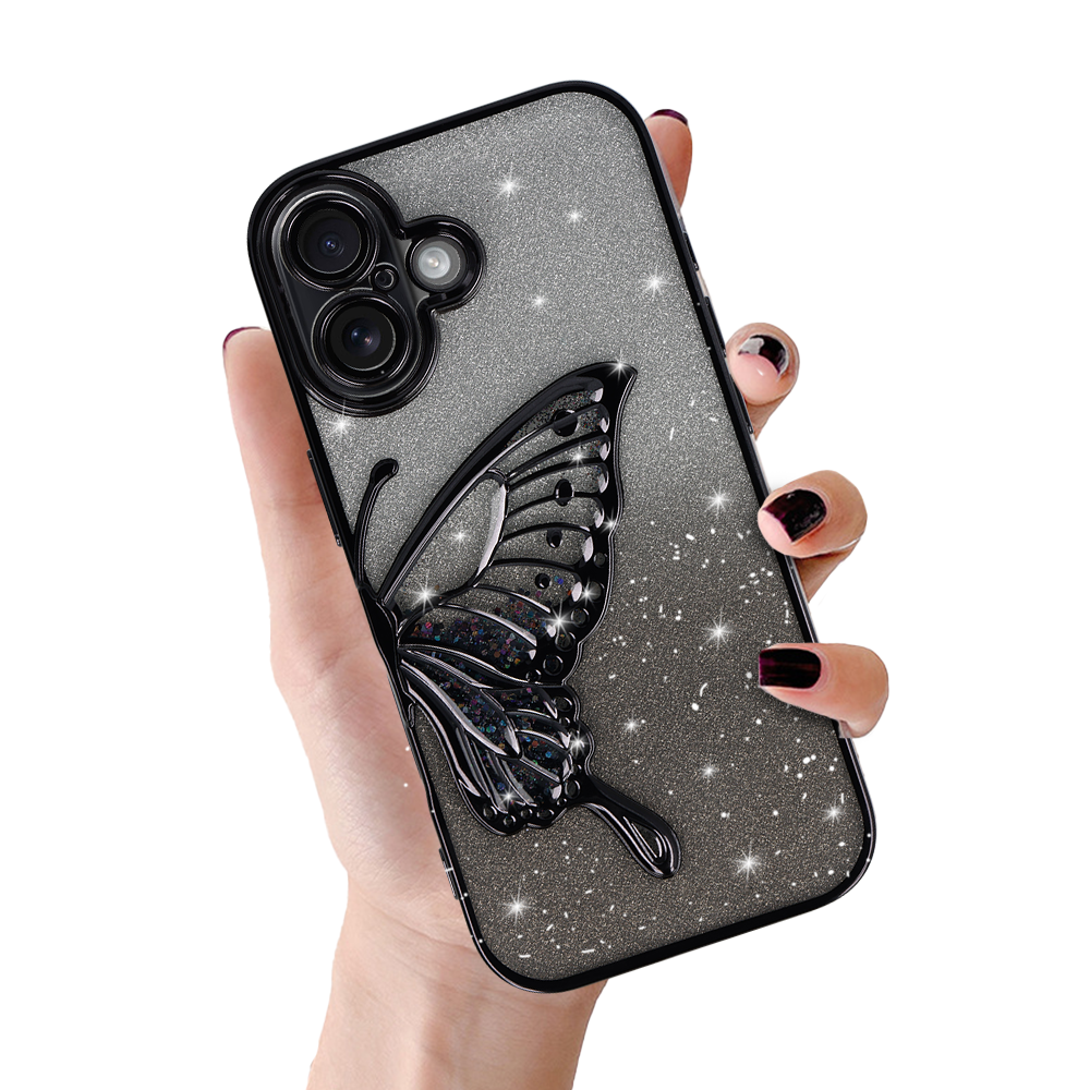 Viedtālruņa apvalks Tel Protect Butterfly Water Case iPhone 17 melns