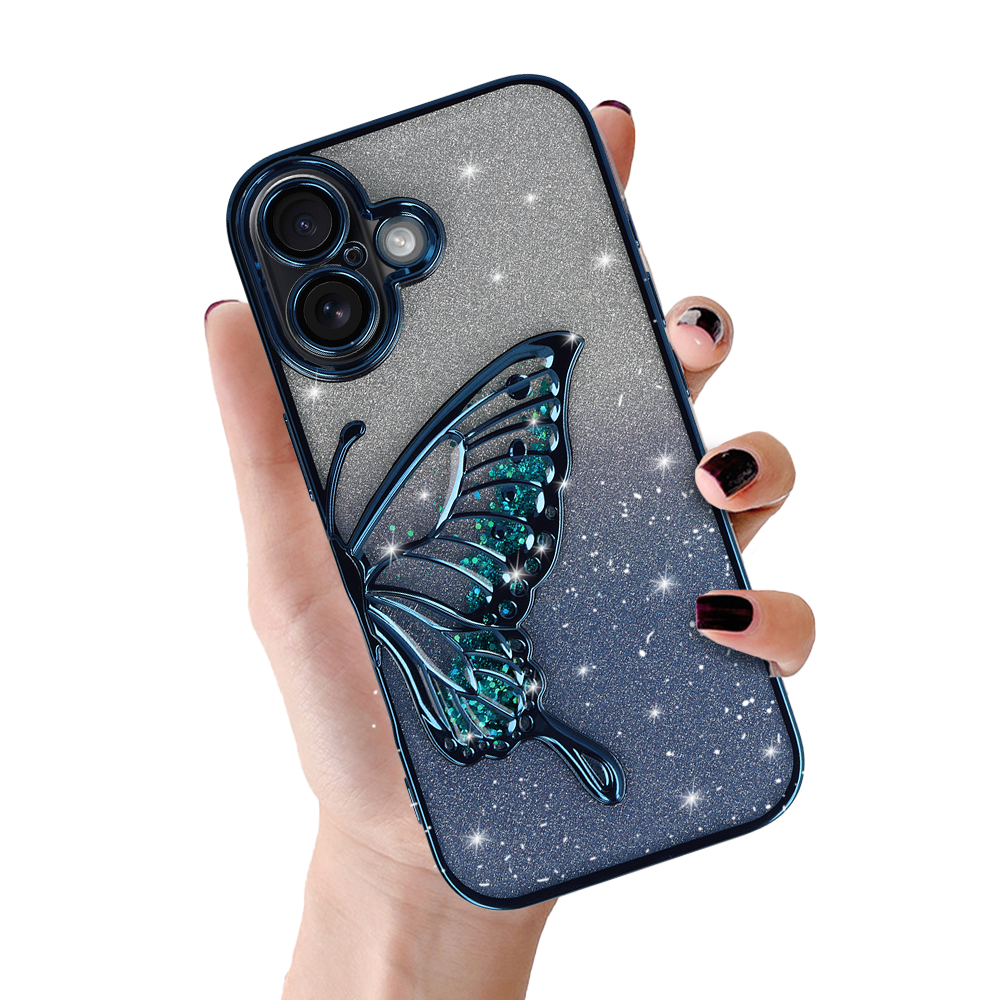 Tel Protect Butterfly Water viedtālruņa apvalks Iphone 17 zils