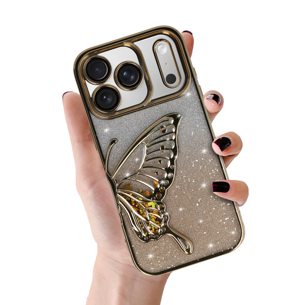 Tel Protect Butterfly Water viedtālruņa apvalks Iphone 17 Pro zelta