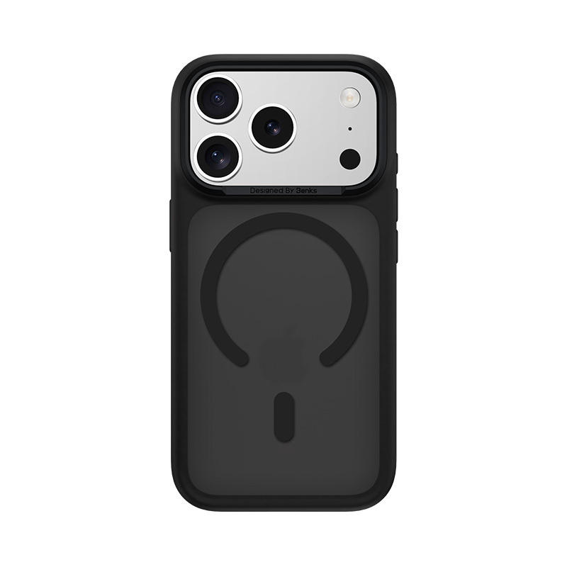 Чехол Benks Magnetic Mist Metal Frame (K070) для iPhone 17 Pro Max чёрный (кнопка управления камерой)