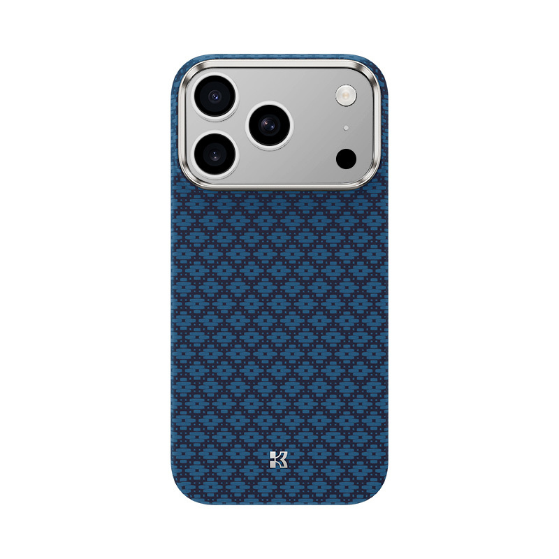 Чехол Benks Magnetic Armor Air Grid Kevlar металлическая рамка 600D (0070) для iPhone 17 Pro Max синий