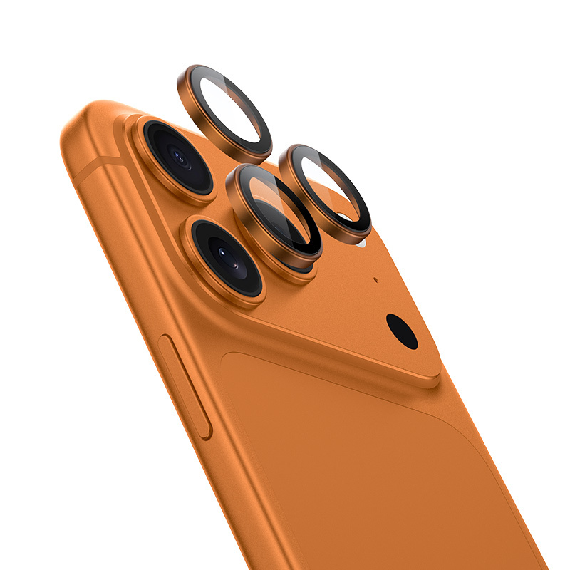 Benks rūdīts stikls DR Sapphire Lens Protector kamerai iPhone 17 Pro/17 Pro Max (3 lēcas) oranžs