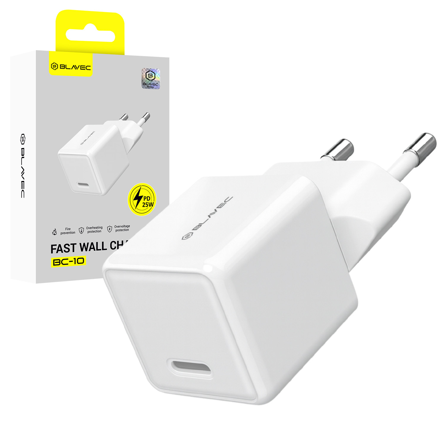 Blavec Wall charger BC-10 - Type C - PD 25W 3A (TCBC10-CW253A) white